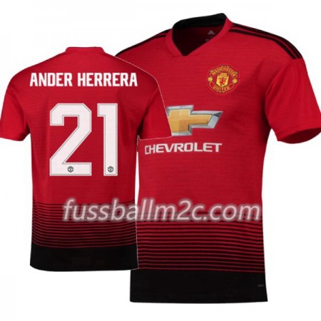 Fußballtrikots Manchester United Ander Herrera 21 Heim Trikotsatz 2018-2019 Fußballtrikots Manchester United Ander Herrera 21 Heim Trikotsatz 2018-2019